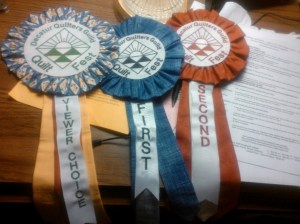 1st and Viewers Choice for Spring Shadows and 2nd for Winter Garden (wholecloth, judged in large pieced category)